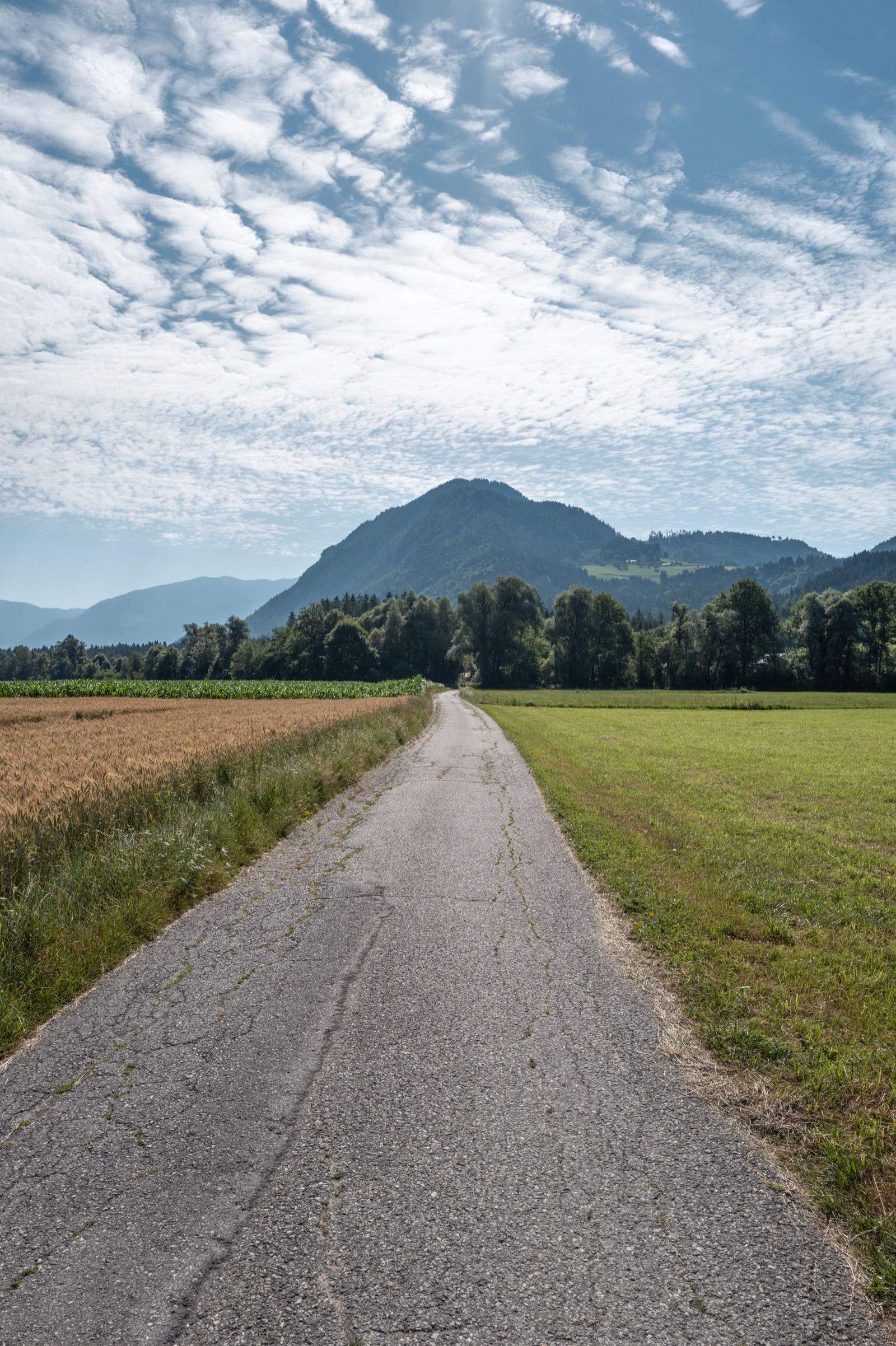 Der Drauradweg auf der Etappe bei Greifenburg im Oberdrautal