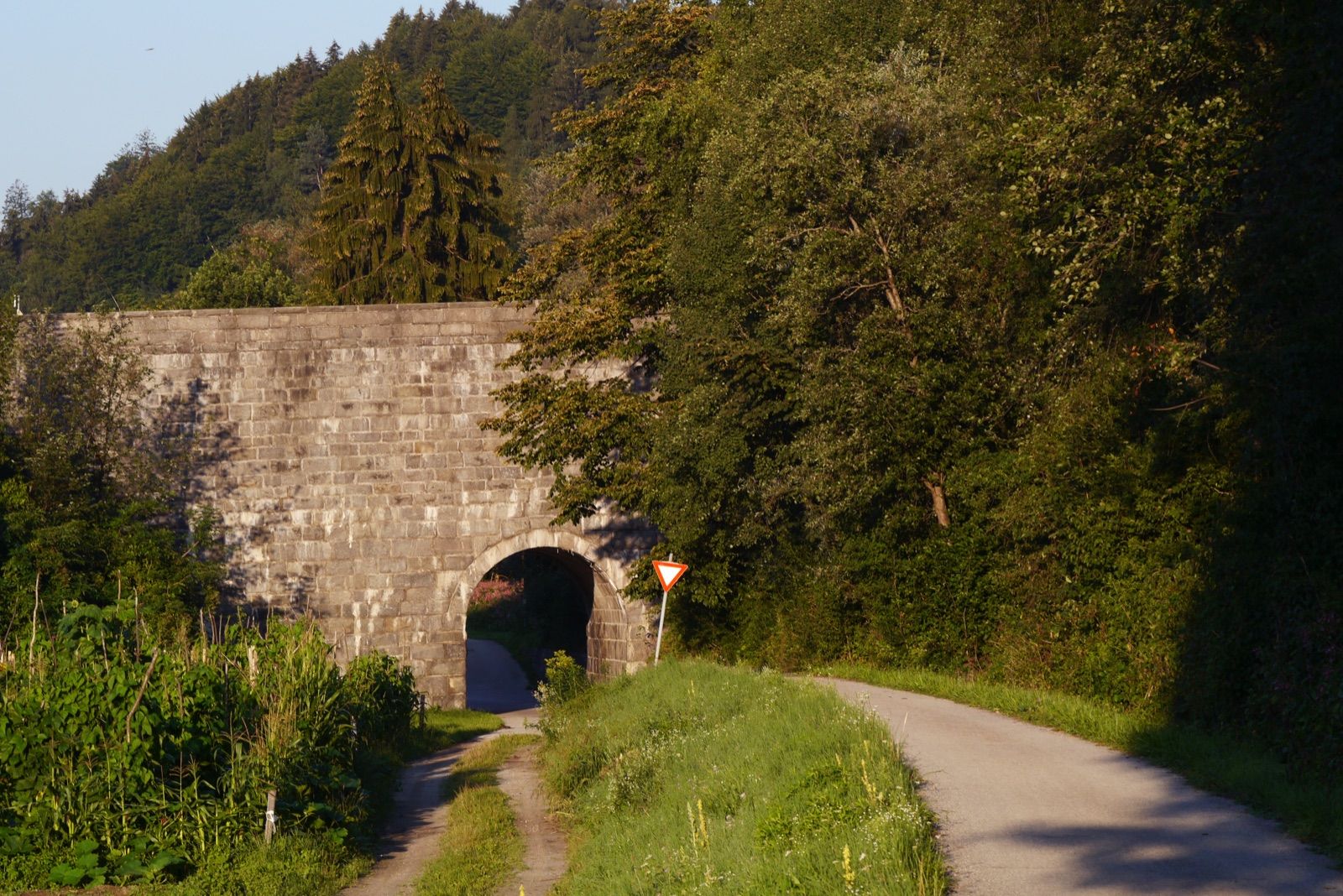 Die Innbrücke bei Wiesing, über die der Innradweg geführt wird.