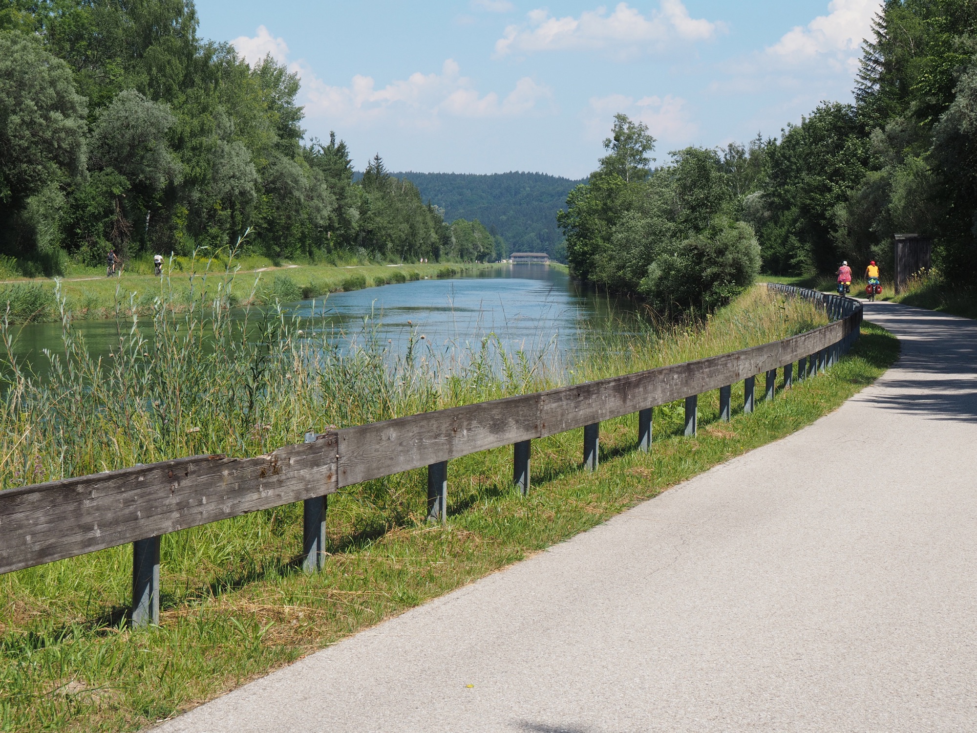 Am Isarkanal bei Schäftlarn: verkehrsfreier Uferweg durch die Isarauen zwischen Wolfratshausen und München
